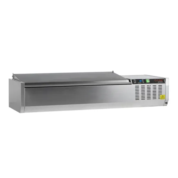 Saladette da Appoggio Coperchio Inox - Statico - 4 GN 1/3