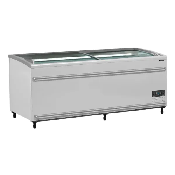 Frigorifero Congelatore Coperchio Vetro Curvo - Bianco - 500 L