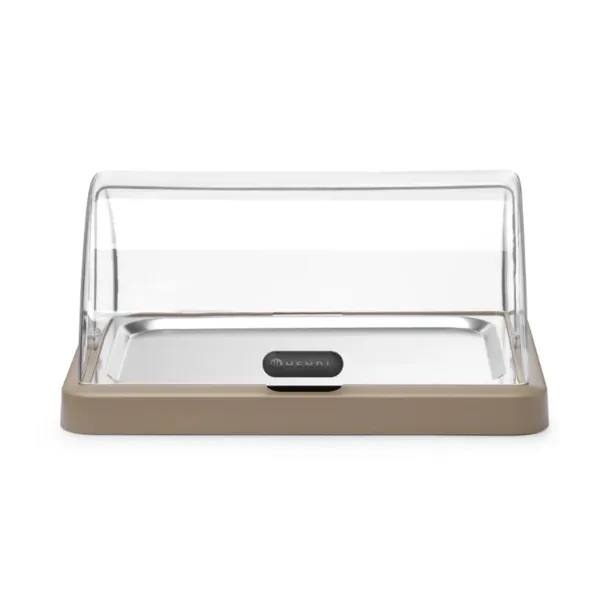 Vetrina Buffet con Coperchio Scorrevole UNIQ - Beige