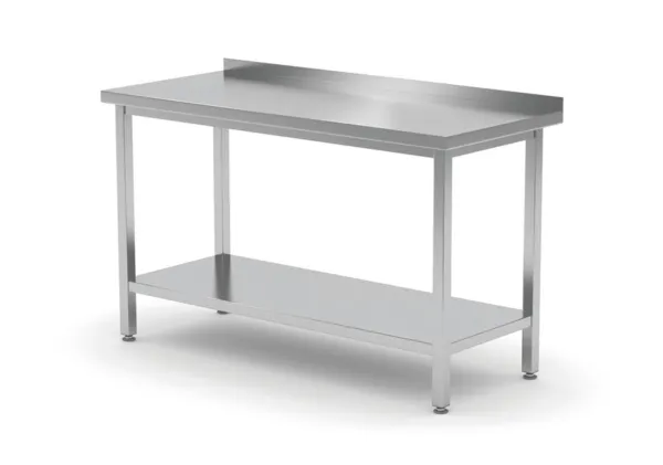 Tavolo a Muro Profi Line con Ripiano - L 1000 x P 600 mm