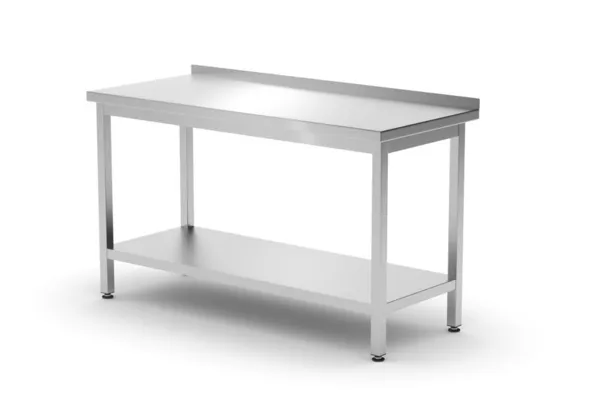Tavolo a Muro Profi Line con Ripiano - L 1400 x P 600 mm