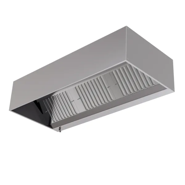 Cappa Cubica Profondità 1100 con Led e Senza Motore - Lunghezza 4000