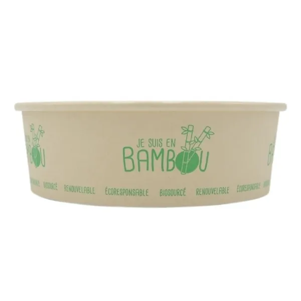 Ciotola per insalata in bambù - 750 ml - Lotto da 50