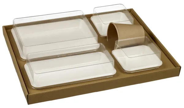 Kit Piatto in Kraft - Eco-sostenibile - Lotto di 30