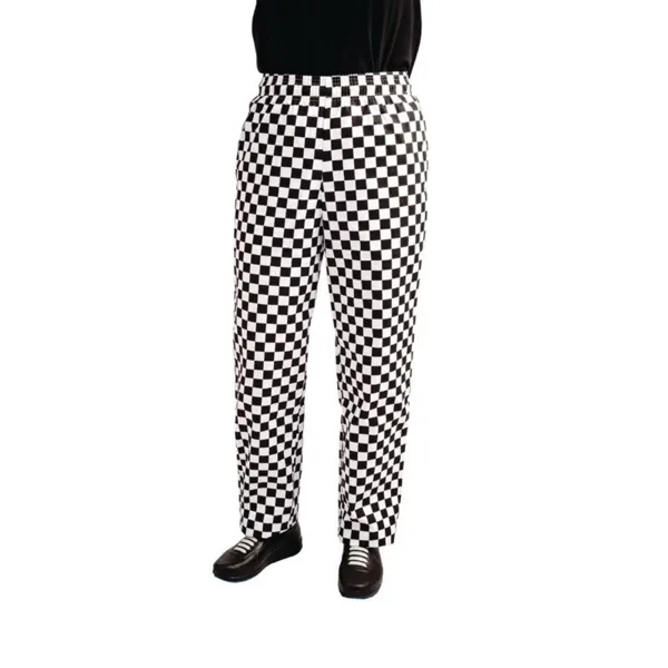 Pantaloni da cucina Easyfit a scacchi neri e bianchi - Taglia M