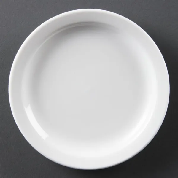 Assiette à Bord Étroit Blanche - Ø 250 mm - Lot de 12