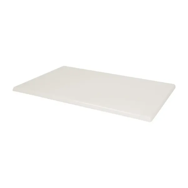 Piatto da tavolo rettangolare preforato bianco