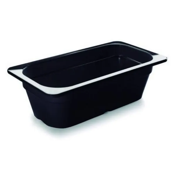 Bacinella Gastronorm GN 1/3 Nera in Melamina - Profondità 65 mm - 2,5 L