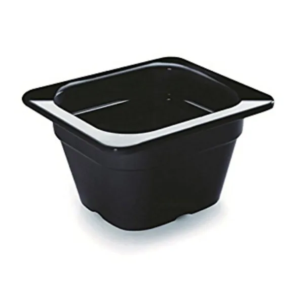 Bacinella Gastronorm GN 1/6 Nera in Melamina - Profondità 65 mm - 1,10 L
