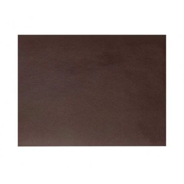 Tovaglietta rettangolare in pelle marrone grana Rinia - 45x30 cm
