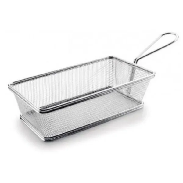 Cestino rettangolare in acciaio inossidabile - 21 x 11 cm