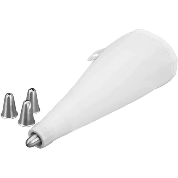 Sac à poche in silicone + 4 beccucci in acciaio inox - 20 cm