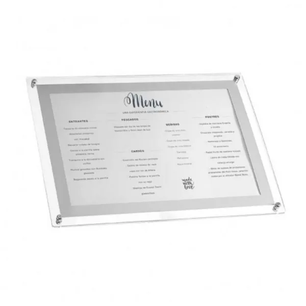 Porta-Menu in Acrilico - A3